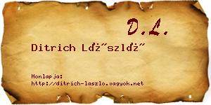 Ditrich László névjegykártya