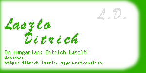 laszlo ditrich business card