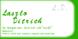 laszlo ditrich business card